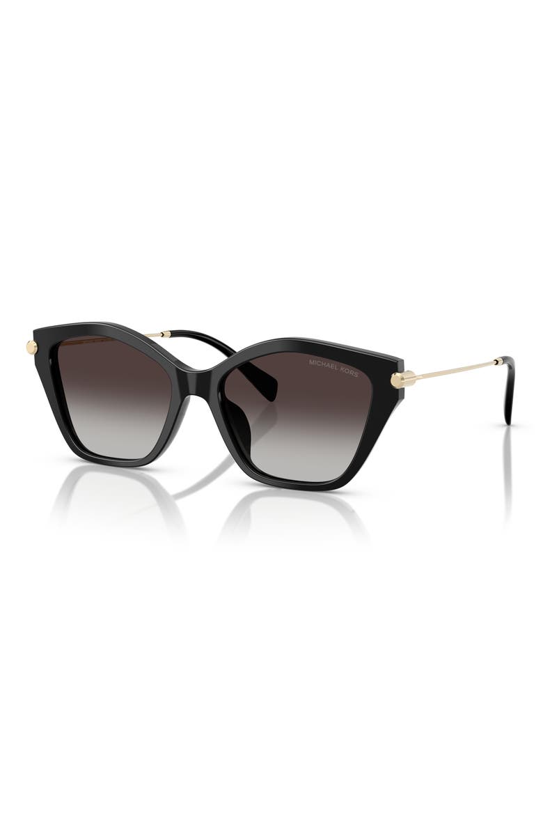 52mm Catskills Gradient Irregular Sunglasses, Alternate, color, BLACK / DARK GREY GRADIENT