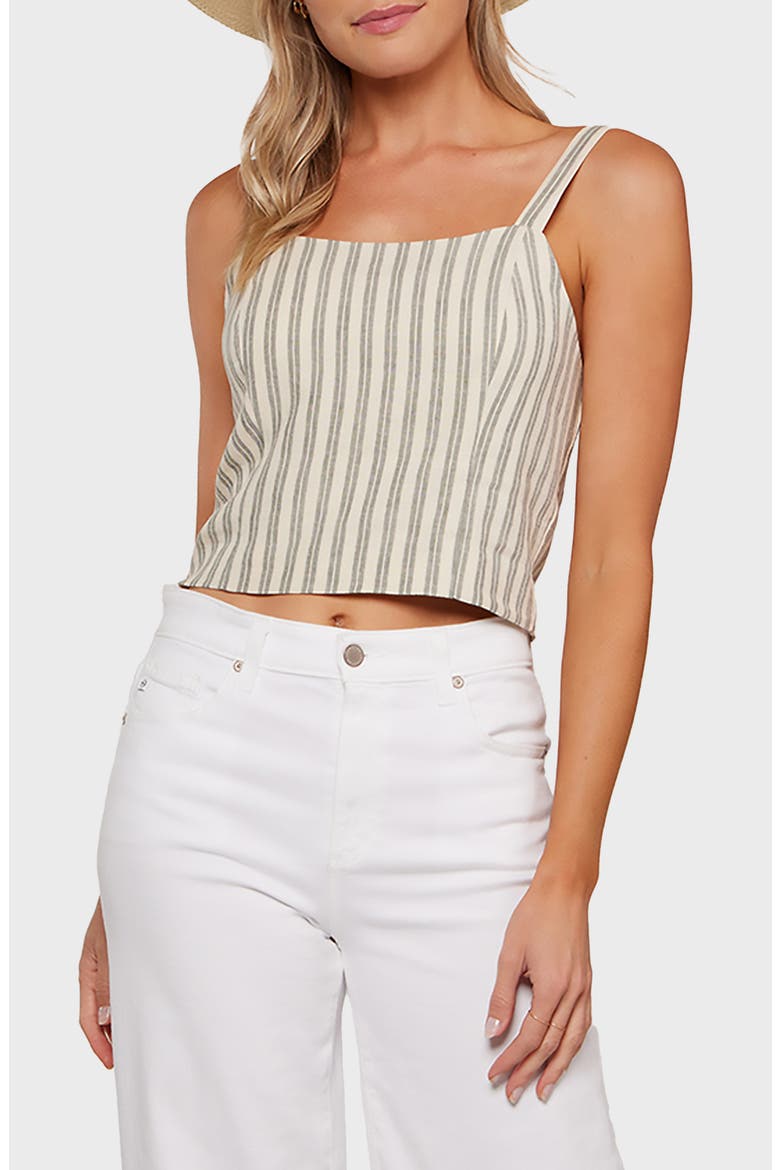 Abigail Crop Tank Top, Main, color, NATURAL/ SAGE