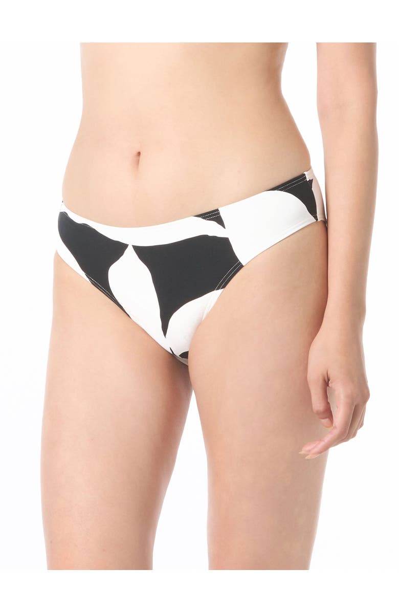 Vince Camuto Midnight Shadow High Cut Bikini Bottom, Main, color, Black/White