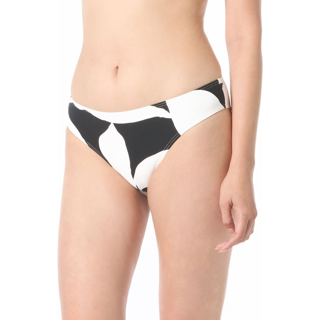 Vince Camuto Womens Printed Bandeau Bikini Top Bottoms In Black/white