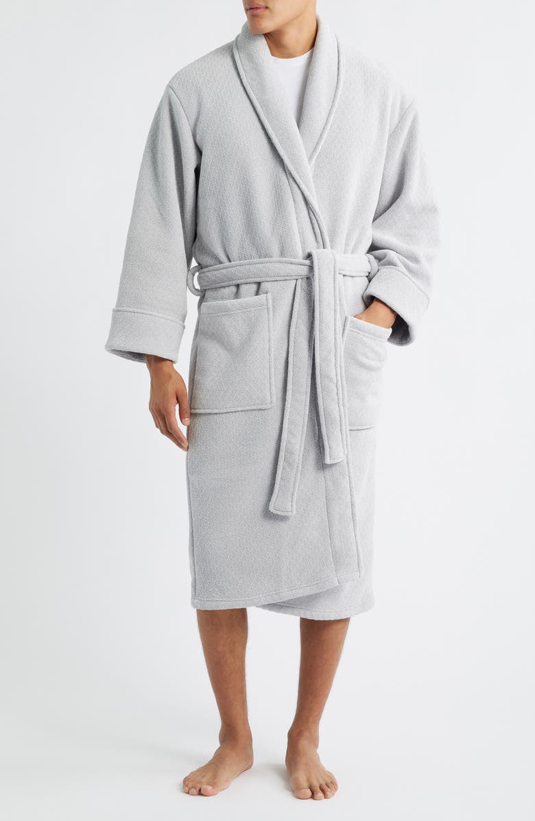 Daniel Buchler Mosaic Knit Robe, Main, color, Grey