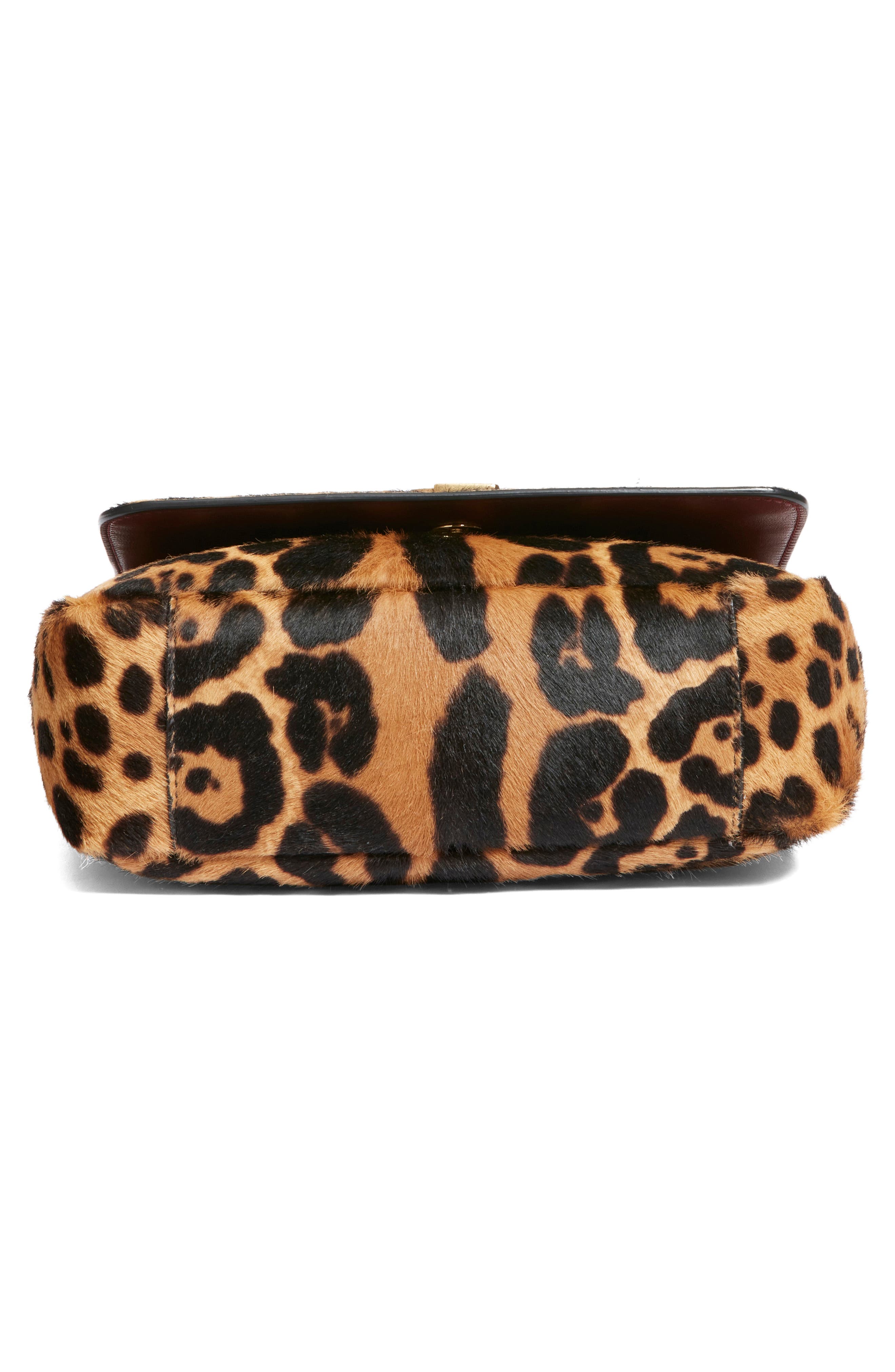 Saint Laurent Kate Genuine Calf Hair Supple Shoulder Bag, Alternate, color, Brown/ Noir