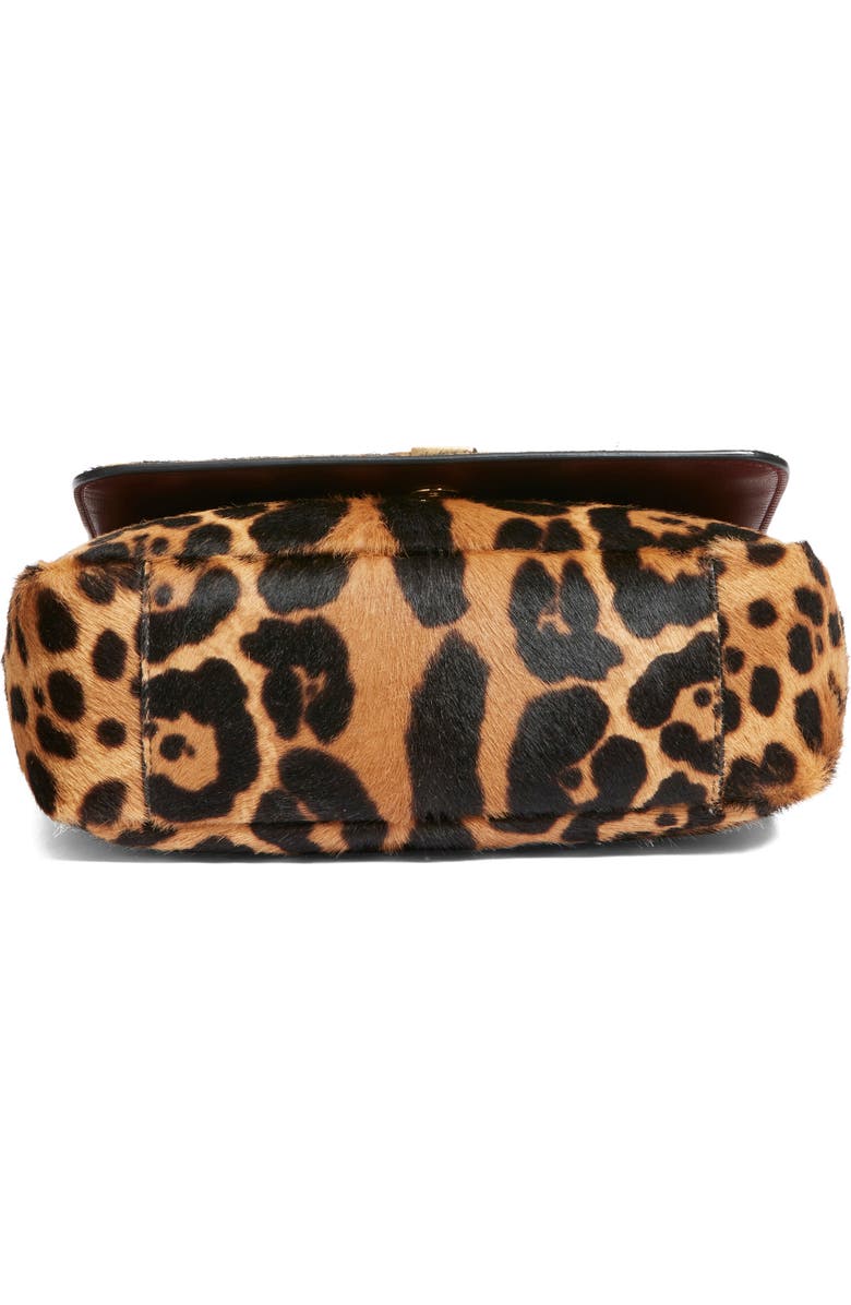 Saint Laurent Kate Genuine Calf Hair Supple Shoulder Bag, Alternate, color, Brown/ Noir