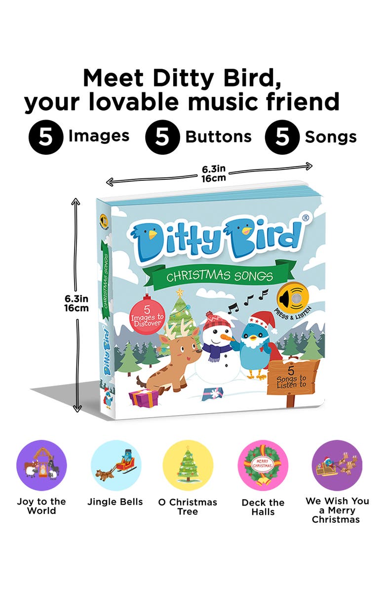 Ditty Bird Kids' Christmas Songs Interactive Musical Sound Book, Alternate, color, Blue