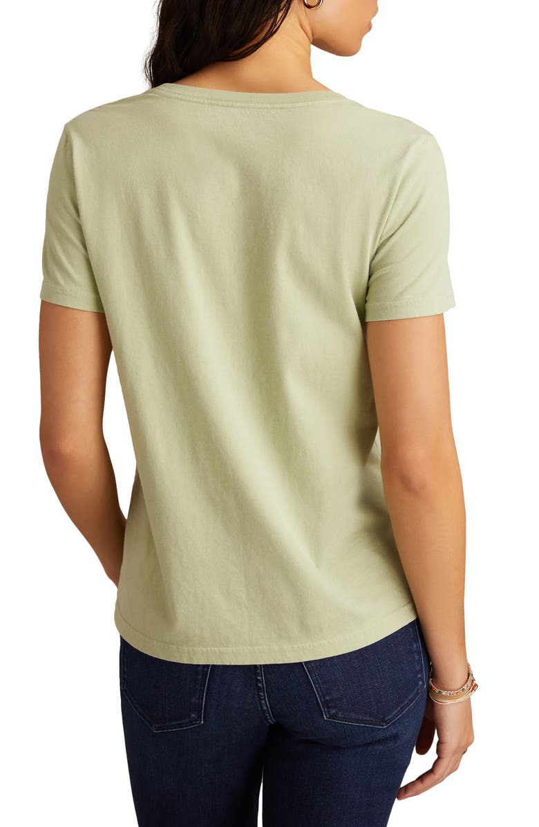 Lucky Brand Follow Your Heart Embellished Cotton Graphic T-Shirt, Alternate, color, Laurel Green