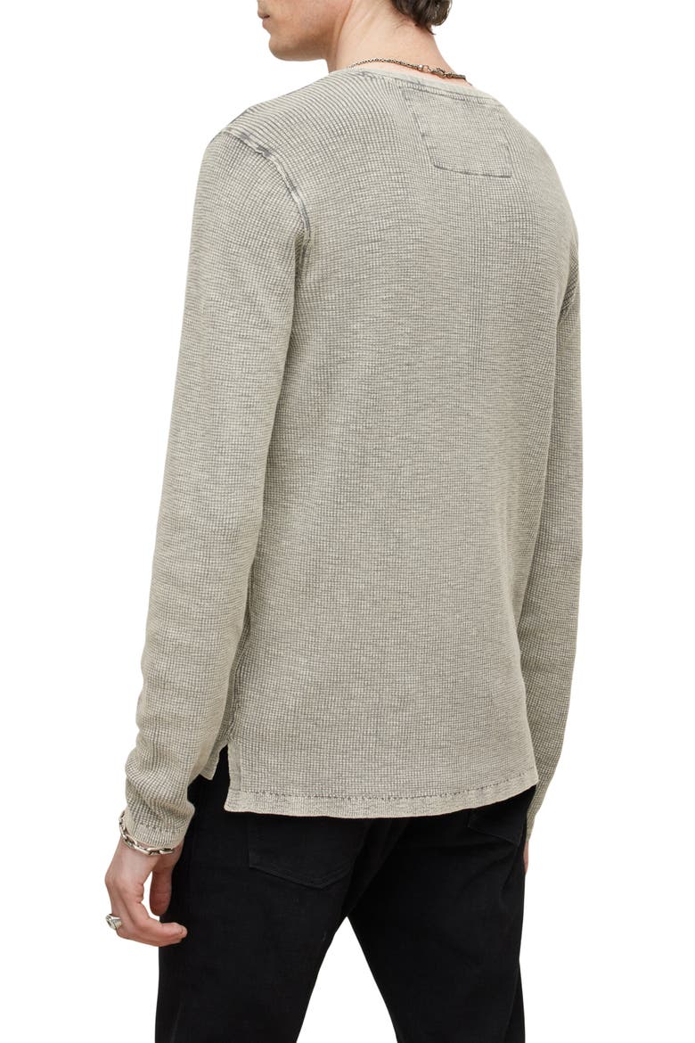 Memphis Waffle Long Sleeve Henley, Alternate, color, GREY HTHR