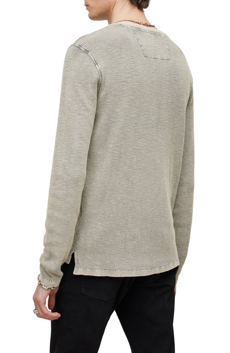 John Varvatos Memphis Waffle Long Sleeve Henley, Alternate, color, Grey Hthr