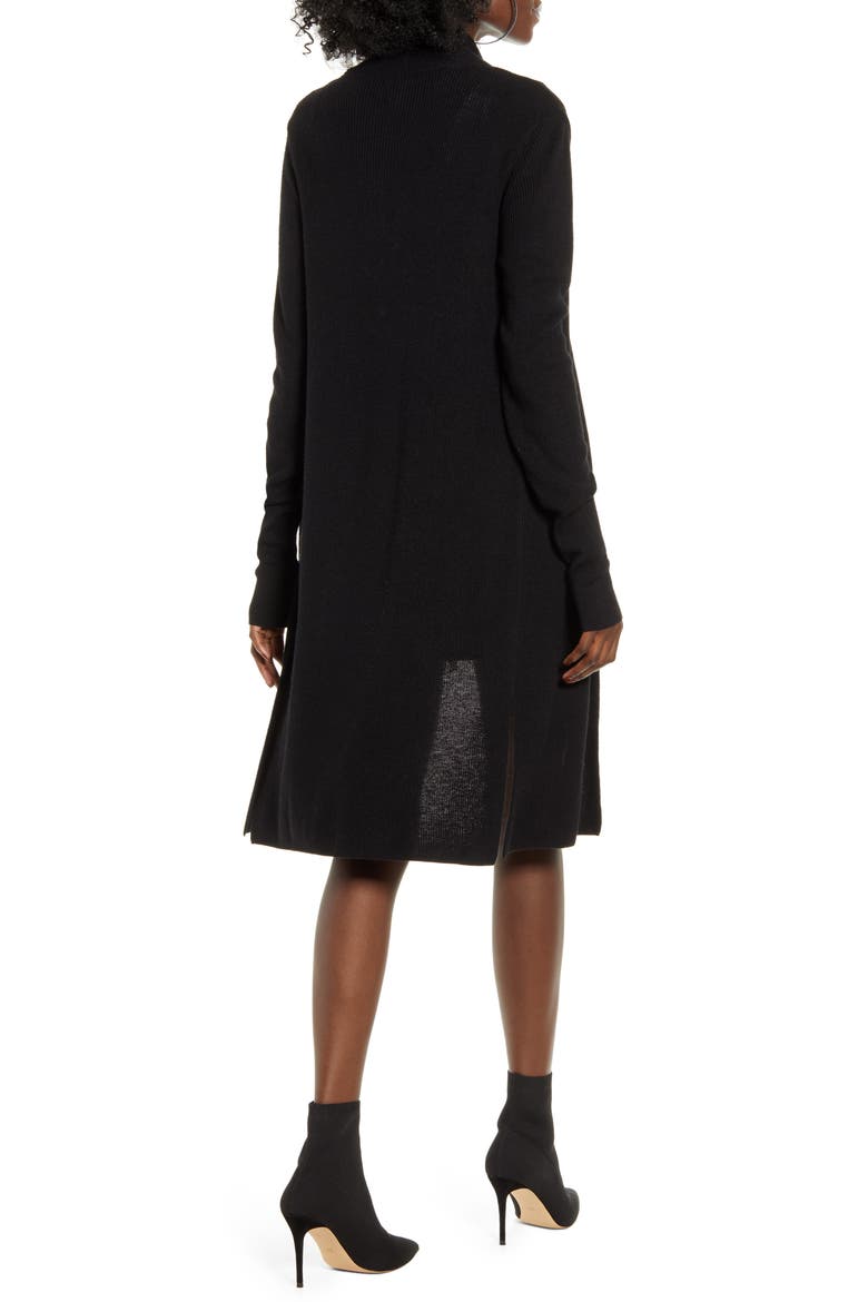 Longline Cardigan, Alternate, color, BLACK