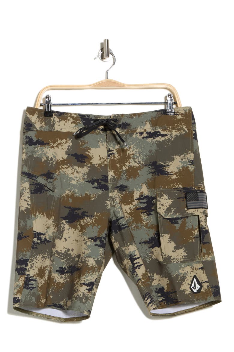 4th Preemo Mod Swim Trunks, Alternate, color, GREEN COMBO