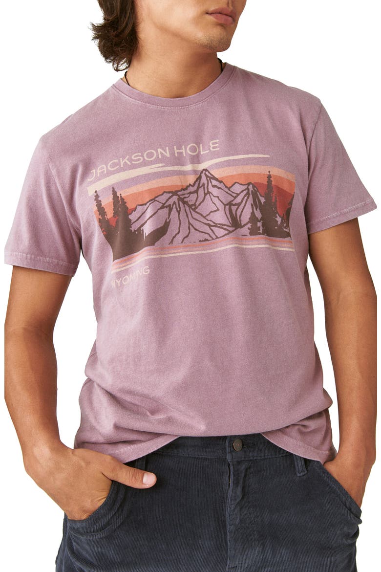 Retro Mountains Graphic Tee, Main, color, ELDERBERRY