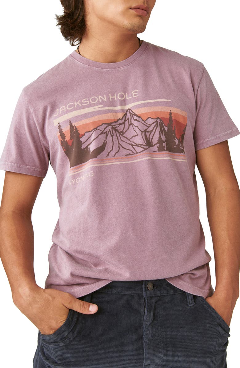 Lucky Brand Retro Mountains Graphic Tee, Main, color, 