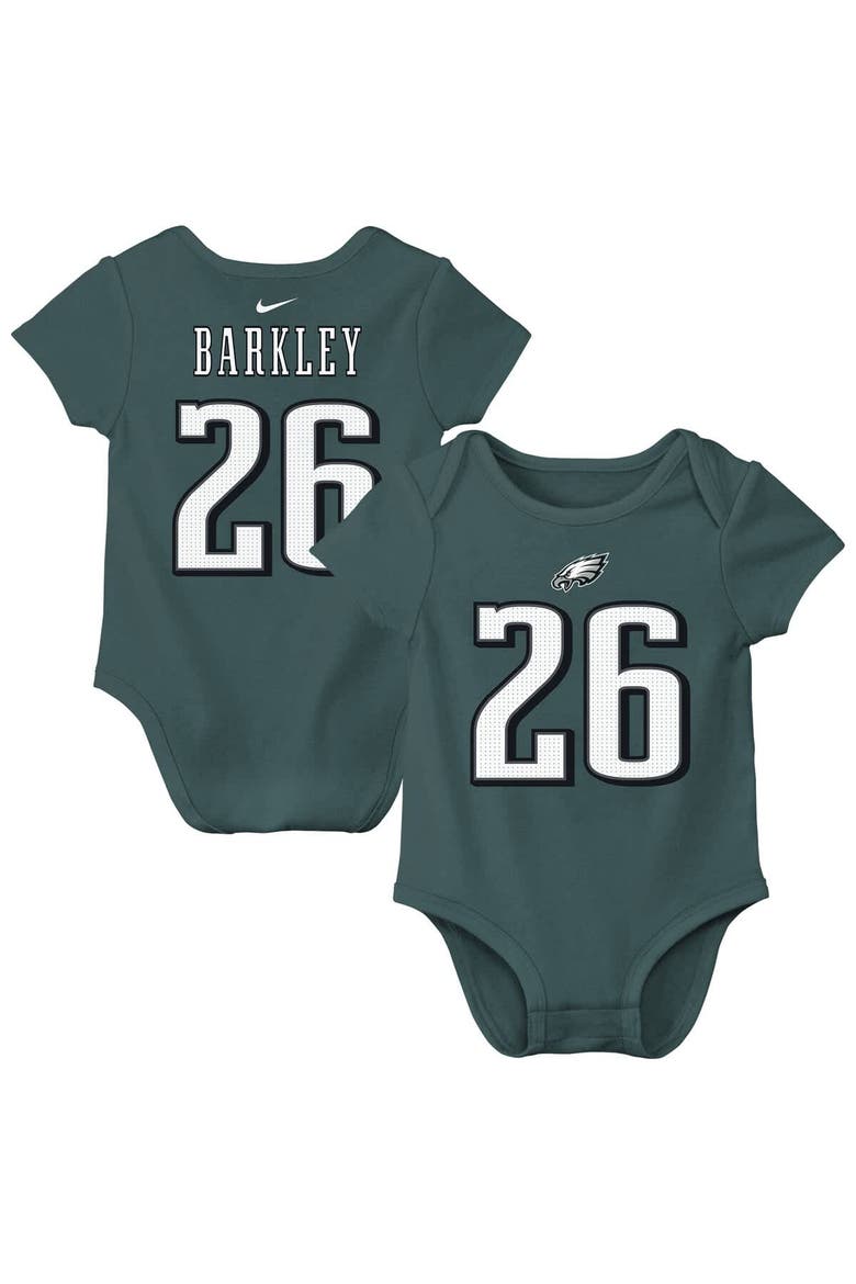Infant Nike Saquon Barkley Midnight Green Philadelphia Eagles  Player Name & Number Bodysuit, Alternate, color, Green