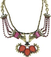 OLIVIA WELLES Gwen Red Statement Necklace