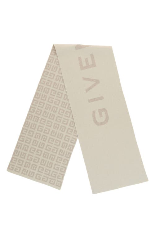 Givenchy 4g Reversible Wool & Cashmere Blend Scarf In Gray