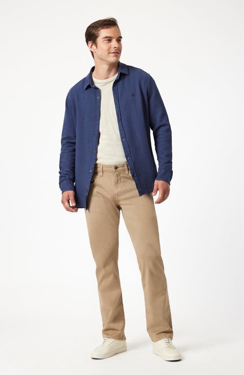 Mavi Jeans Zach Straight Leg Twill Pants In Brown