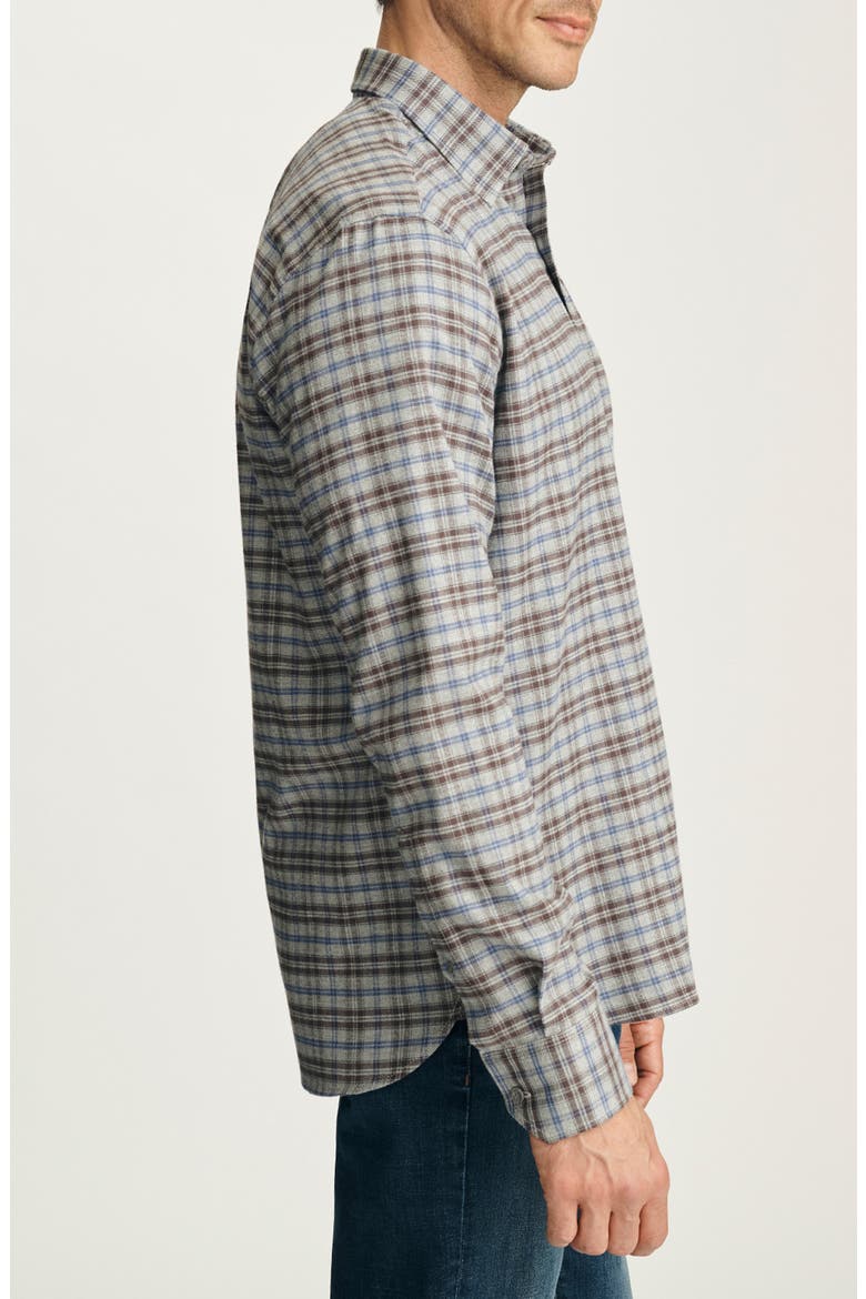 Check Long Sleeve Button Up Shirt, Alternate, color, GREY MELANGE