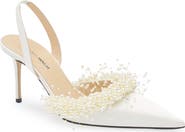 Mach & Mach Floating Faux Pearl Slingback Pump