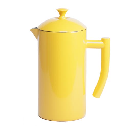 FRIELING Double-Walled Stainless Steel French Press Coffee Maker, 34 fl oz in Sunshine Yellow 