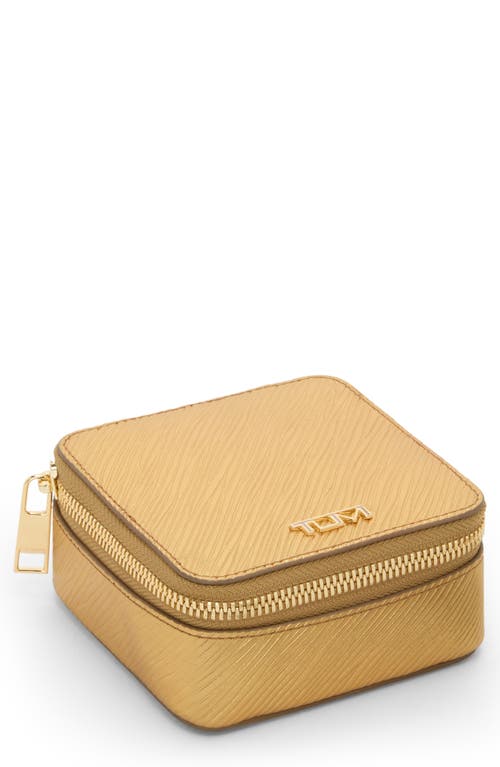 TUMI Belden Zippered Leather Jewelry Case in Gold at Nordstrom