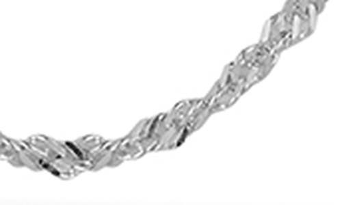 Glaze Jewelry Sterling Silver Singapore Necklace In Metallic