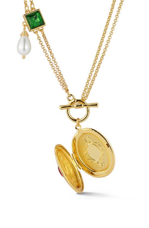 Chloe & Madison Chloe And Madison Locket Pendant Necklace In Gold
