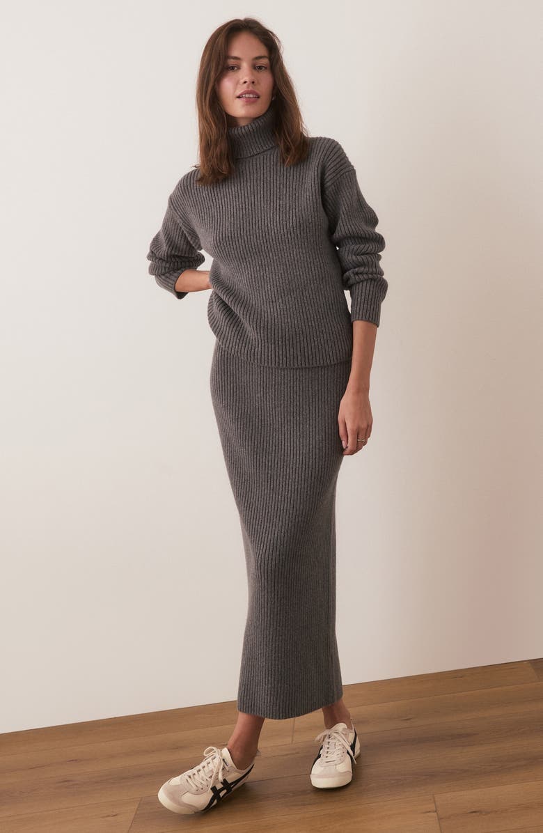 Marine Layer Isla Midi Sweater Skirt, Alternate, color,