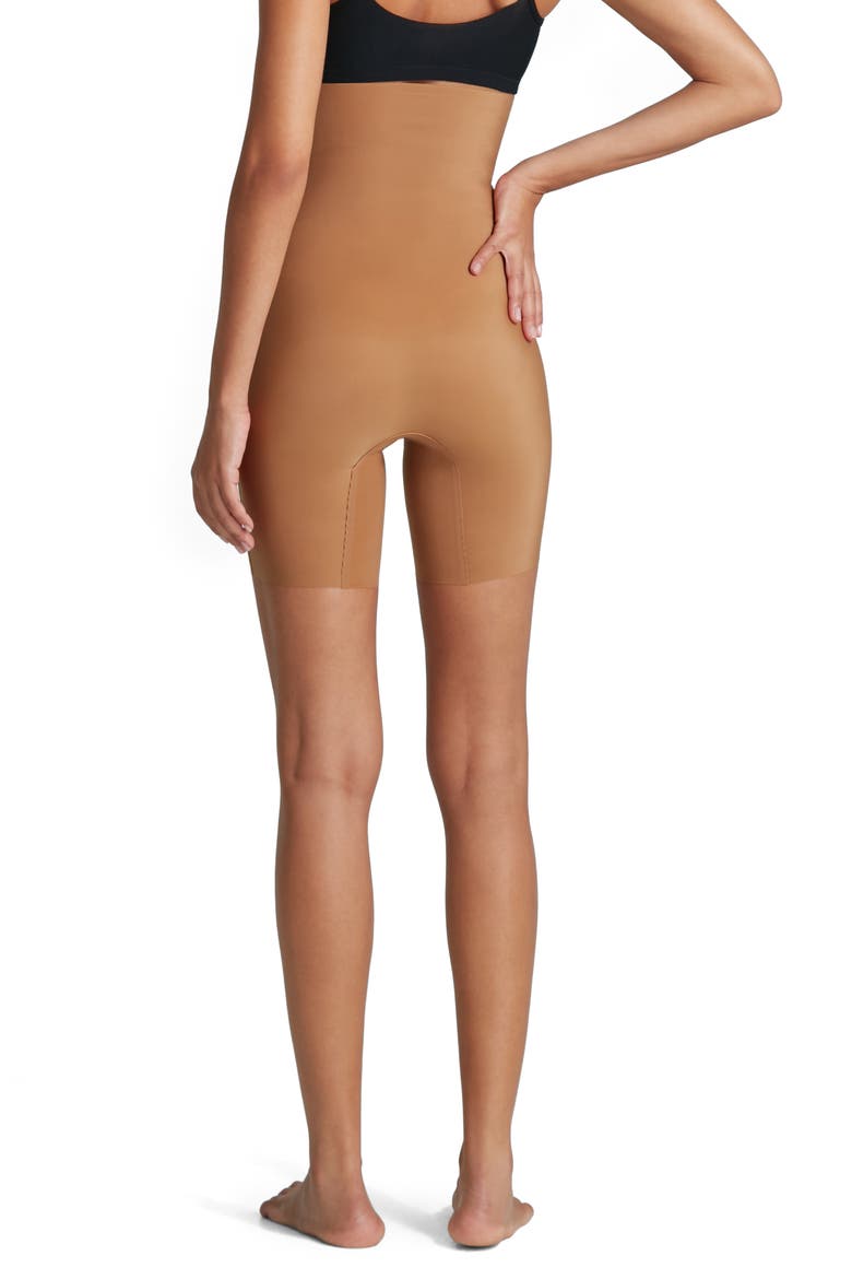 Zone Smoothing High Waist Shaper Shorts, Alternate, color, CARAMEL