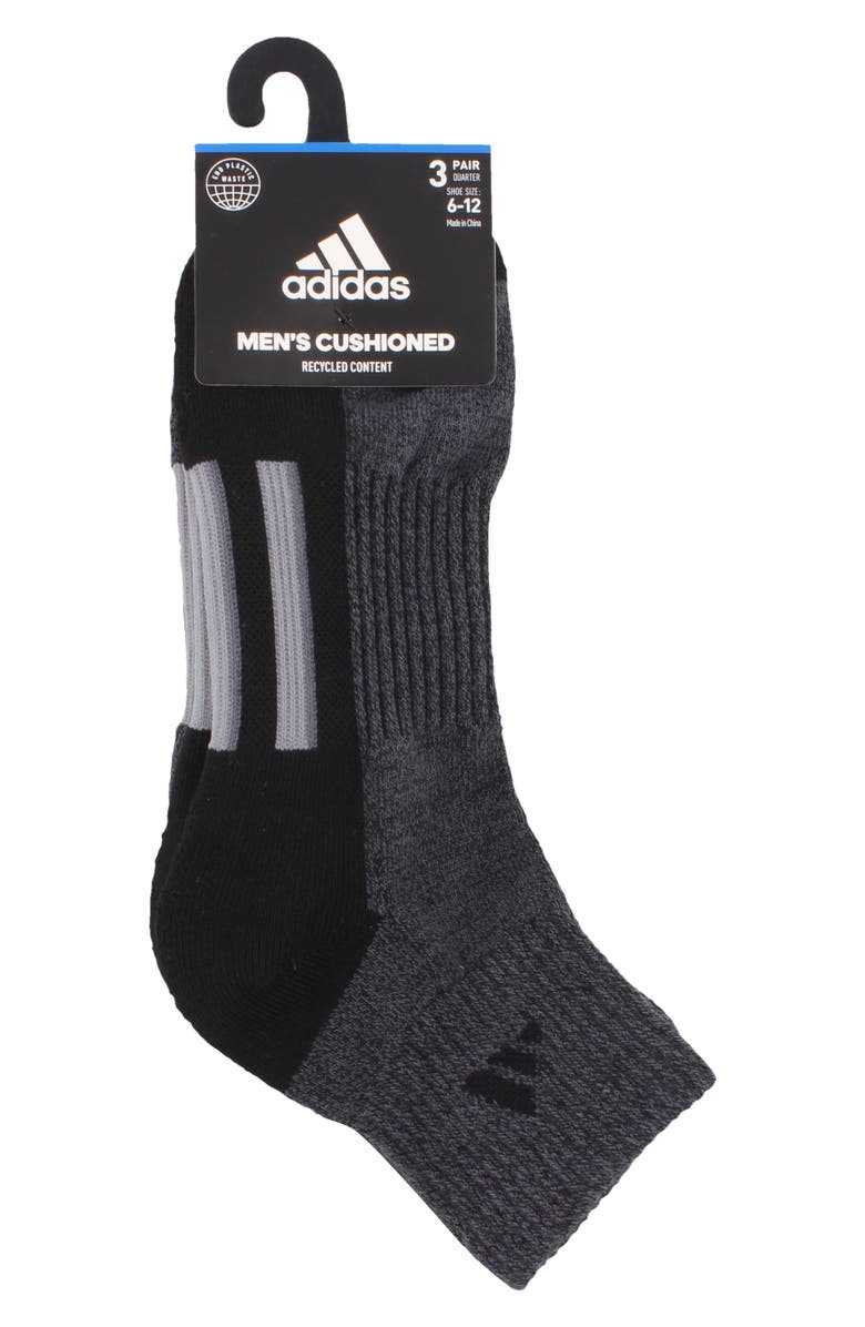 adidas Climacool 3-Pack Quarter Length Socks, Alternate, color, 