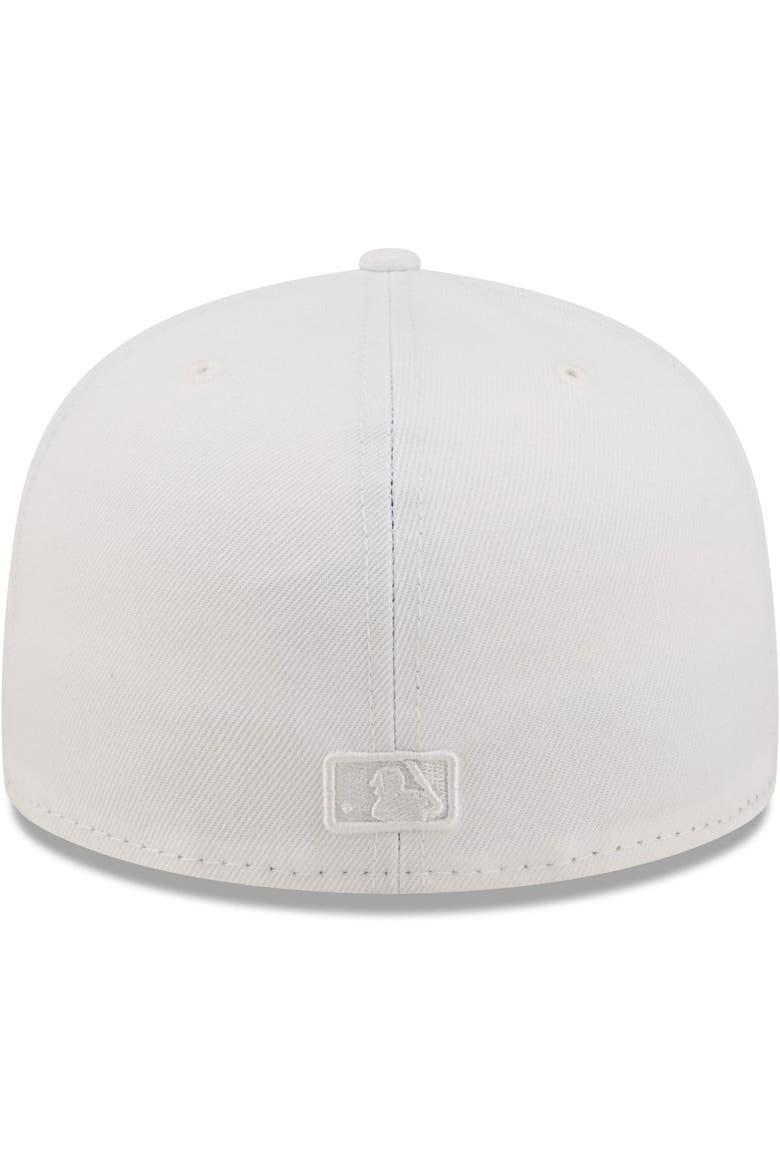 Men's New Era Toronto Blue Jays White on White 59FIFTY Fitted Hat, Alternate, color, White