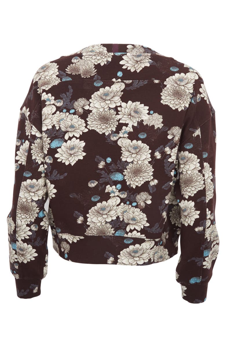 Lords of Harlech Clara Oversized Brushed Knit Sweatshirt, Alternate, color, Serious Floral Black