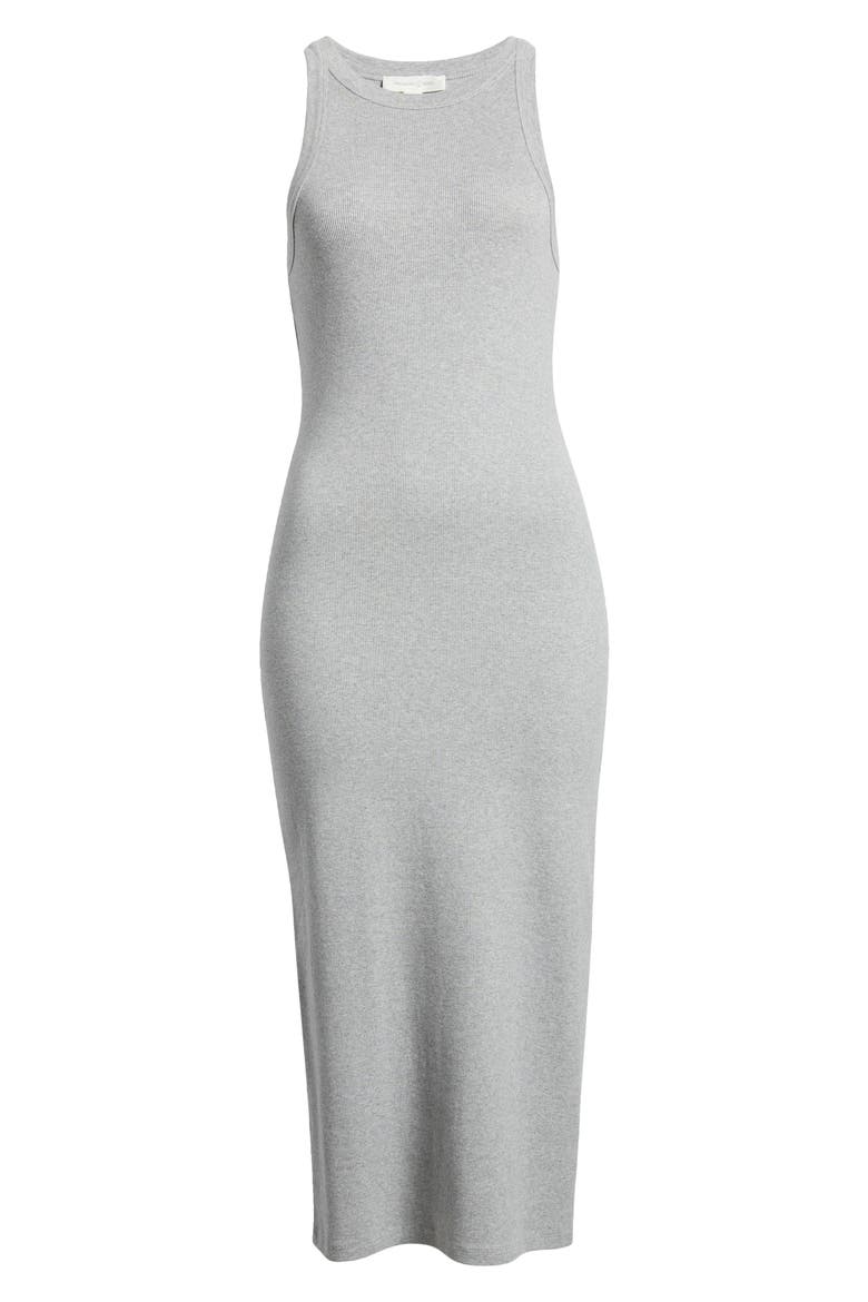 Cut In Rib Tank Dress, Alternate, color, GREY HEATHER