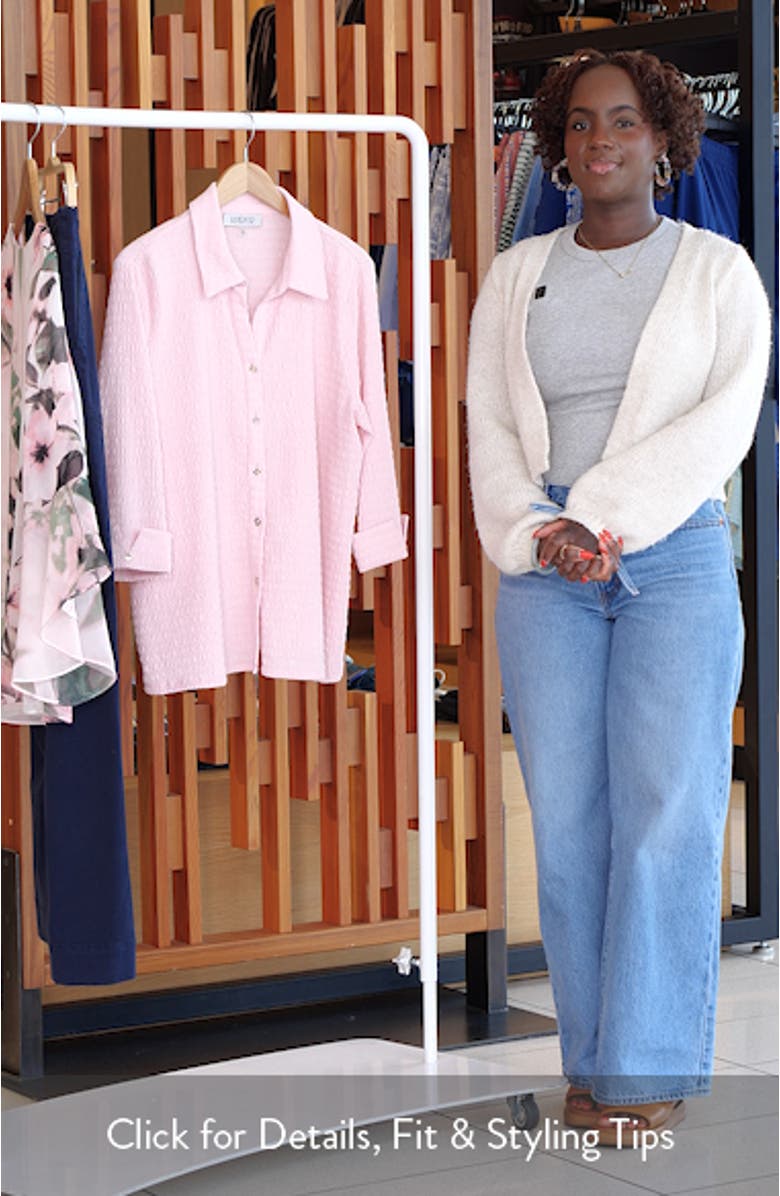 Ridge Knit Button-Up Shirt, sales video thumbnail