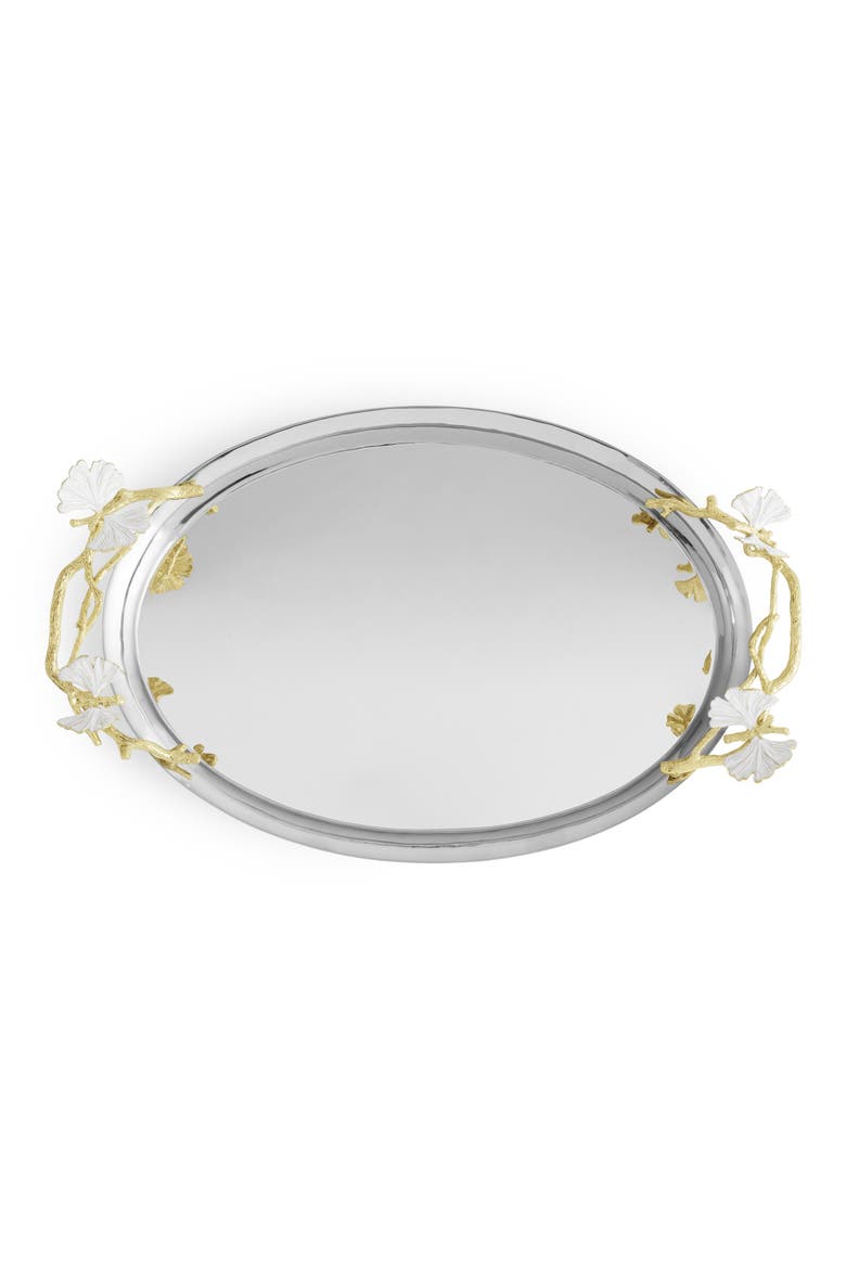 Butterfly Ginkgo Medium Tray, Alternate, color, SILVER