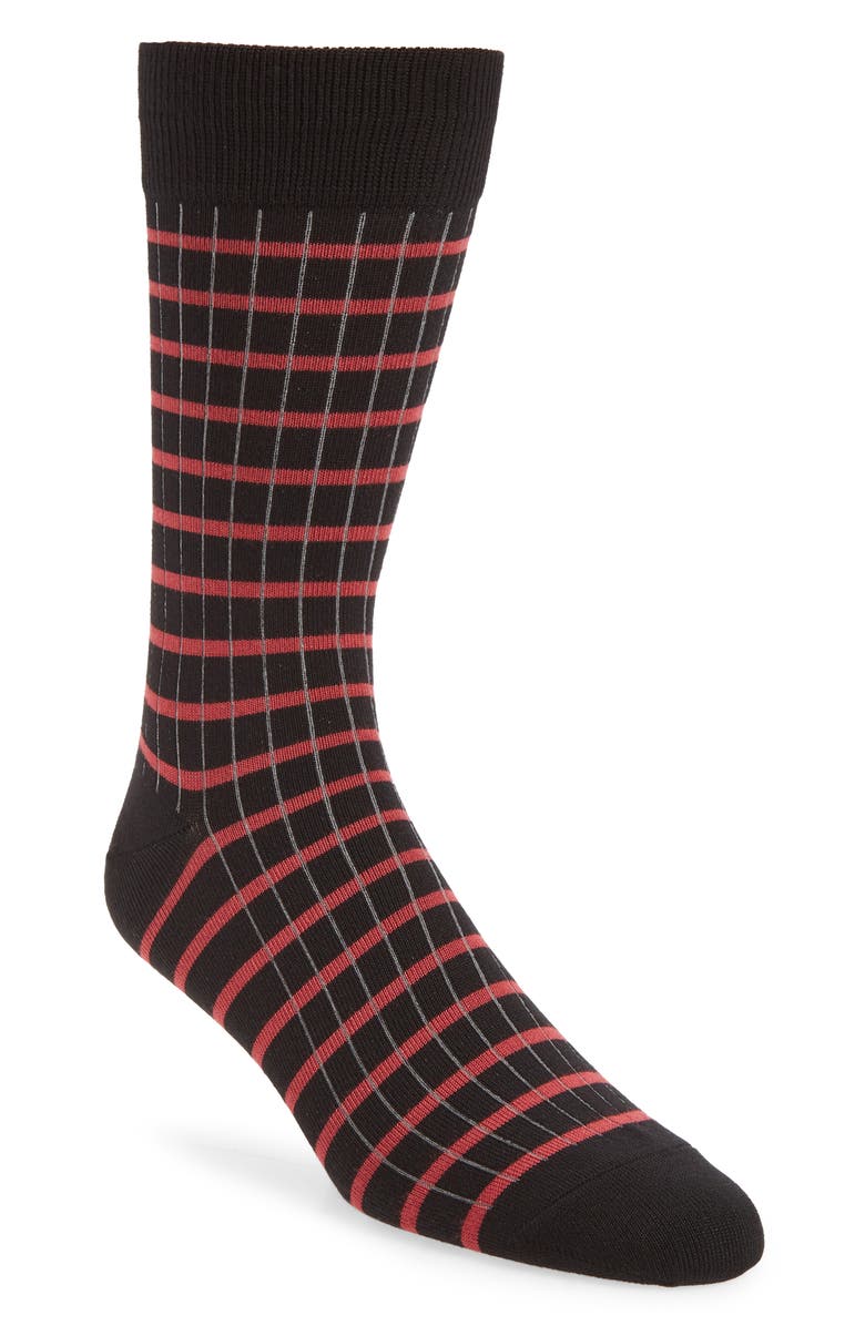 NORDSTROM MEN'S SHOP Ultra Soft Check Socks, Main, color, 