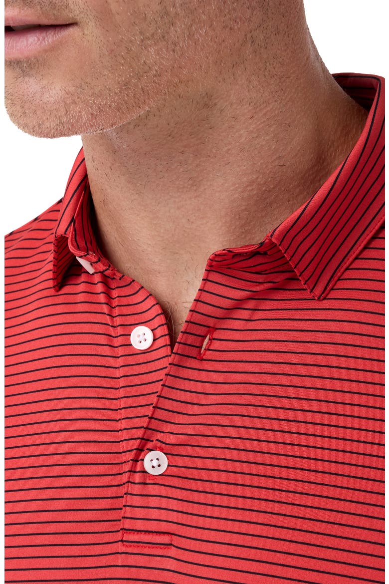 Versa Trim Fit Stripe Performance Golf Polo, Alternate, color, RED TONAL ALTERNATING STRIPE