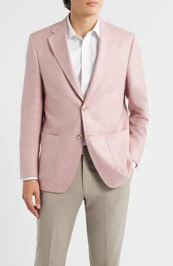 Hyperlight Soft Light Pink Mélange Silk & Linen Blend Sport Coat