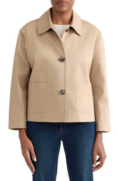 Patch Pocket Cotton Blend Jacket