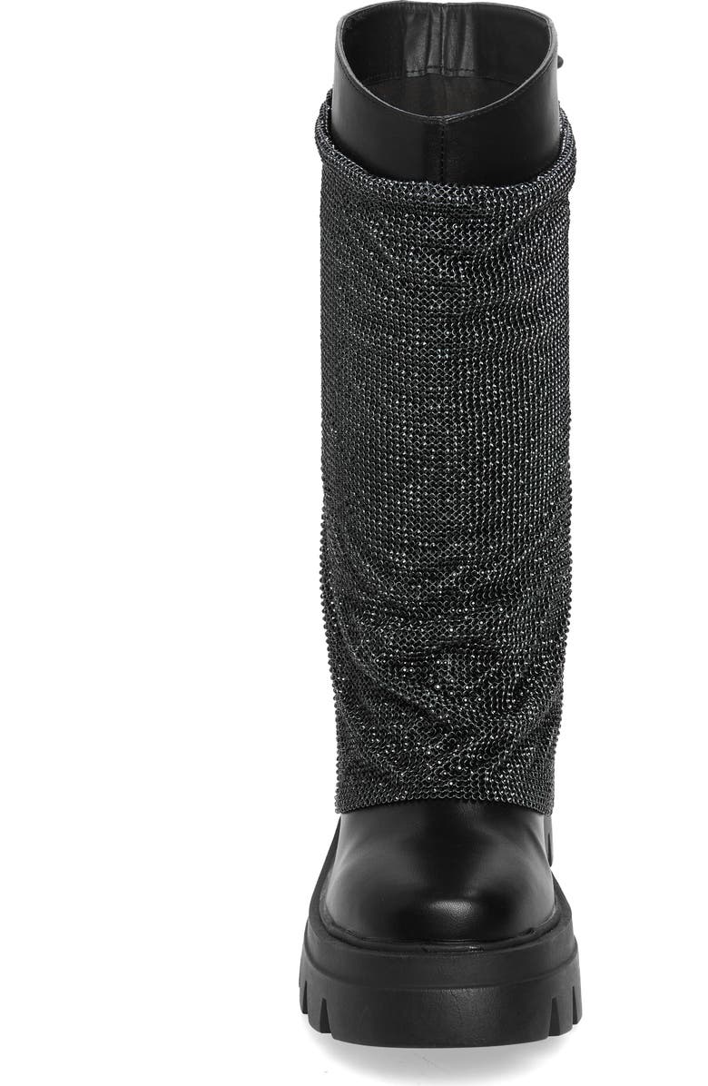 AZALEA WANG Bloomfield Crystal Chainmail Boot, Alternate, color,