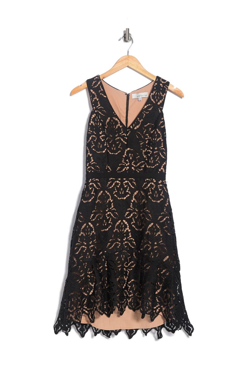 Adelyn Rae Damion High/Low Lace Dress, Alternate, color,