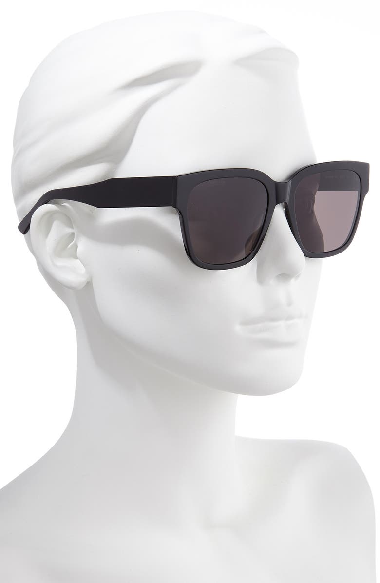 Balenciaga 55mm Square Sunglasses, Alternate, color,