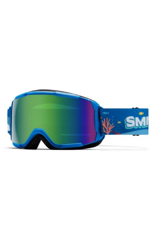 Smith Grom Snow Goggles In Cobalt Shark Bait/green