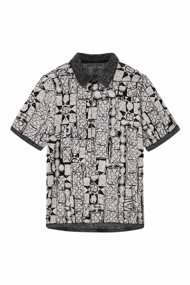 Ferrin Short Sleeve Cardigan, Alternate, color, BLACK/ WHITE