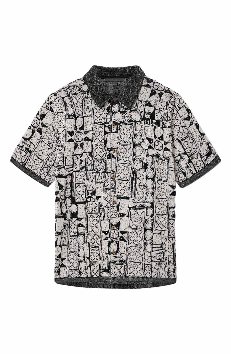 John Varvatos Ferrin Short Sleeve Cardigan, Alternate, color, 