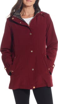 Gallery Water Resistant Zip Front Rain Jacket