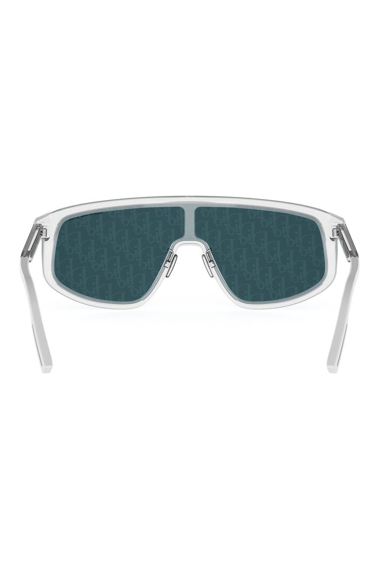 'DiorTag M1U 134.2 Mirrored Mask Sunglasses, Alternate, color, CRYSTAL/ OTHER / BLUE MIRROR