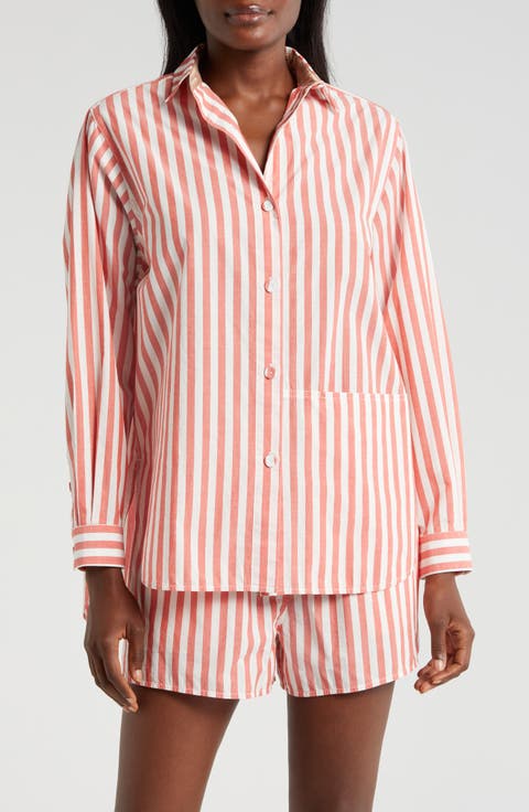 Airy Cotton & Silk Curve Hem Short Pajamas
