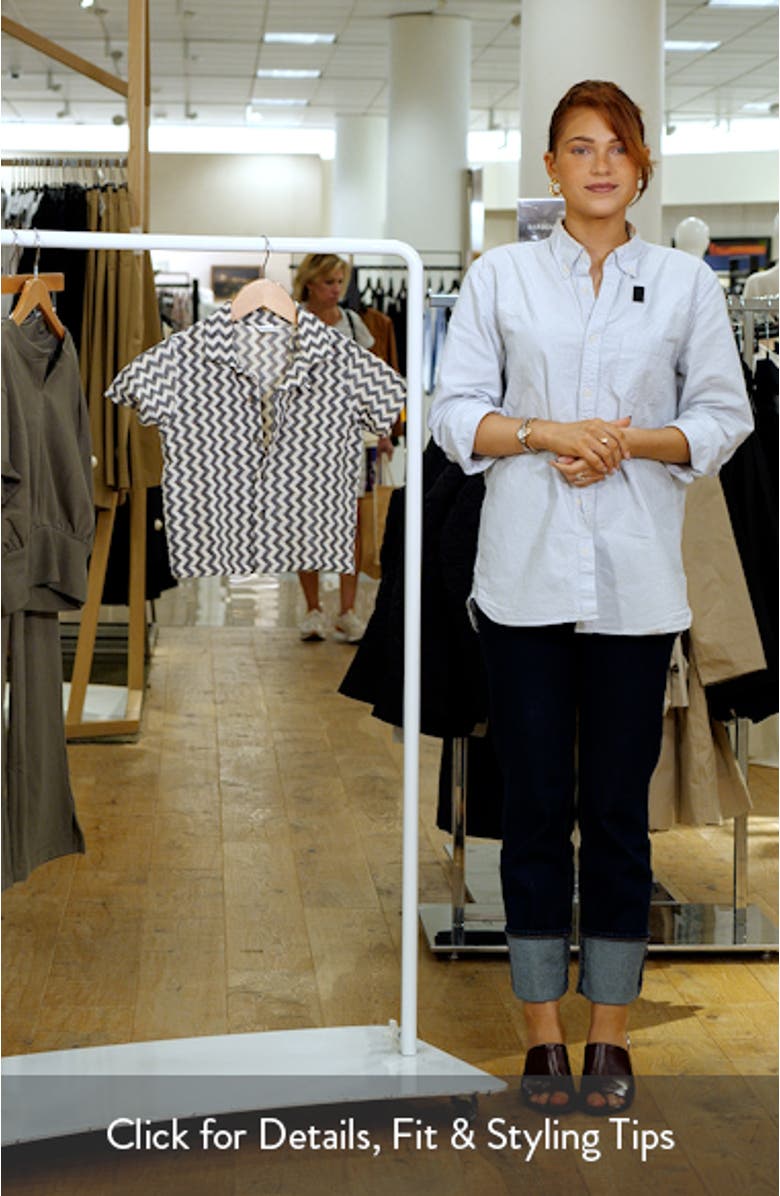 Kids' Chevron Cotton Camp Shirt, sales video thumbnail