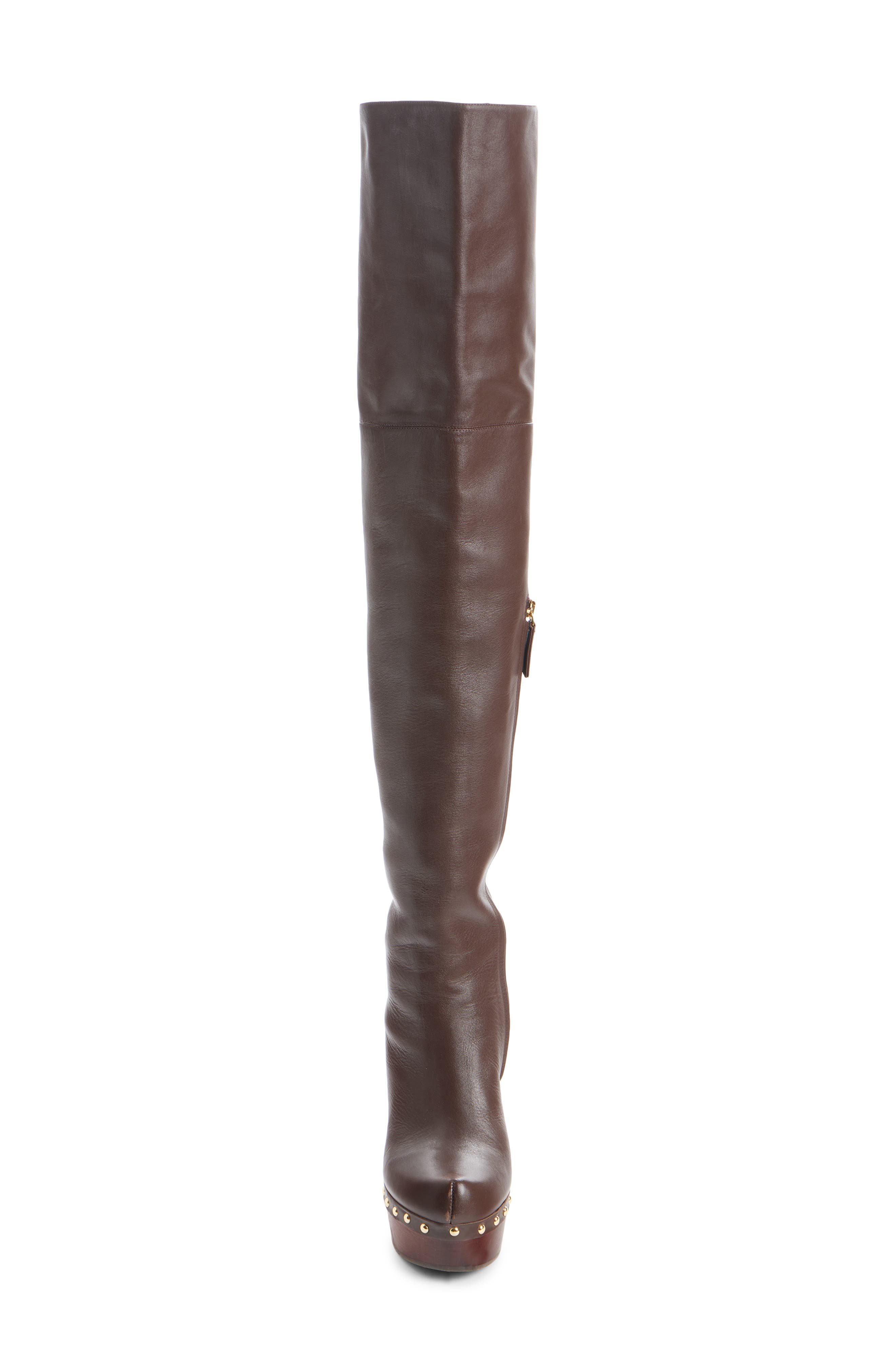 Chloé Lola Platform Over the Knee Boot, Alternate, color, Brown