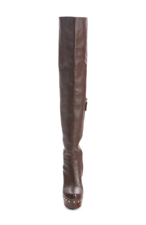Chloé Lola Platform Over The Knee Boot In Brown