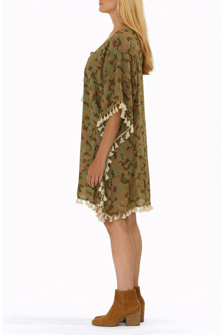 Camo Short Caftan Cover-Up, Alternate, color, CAMEO